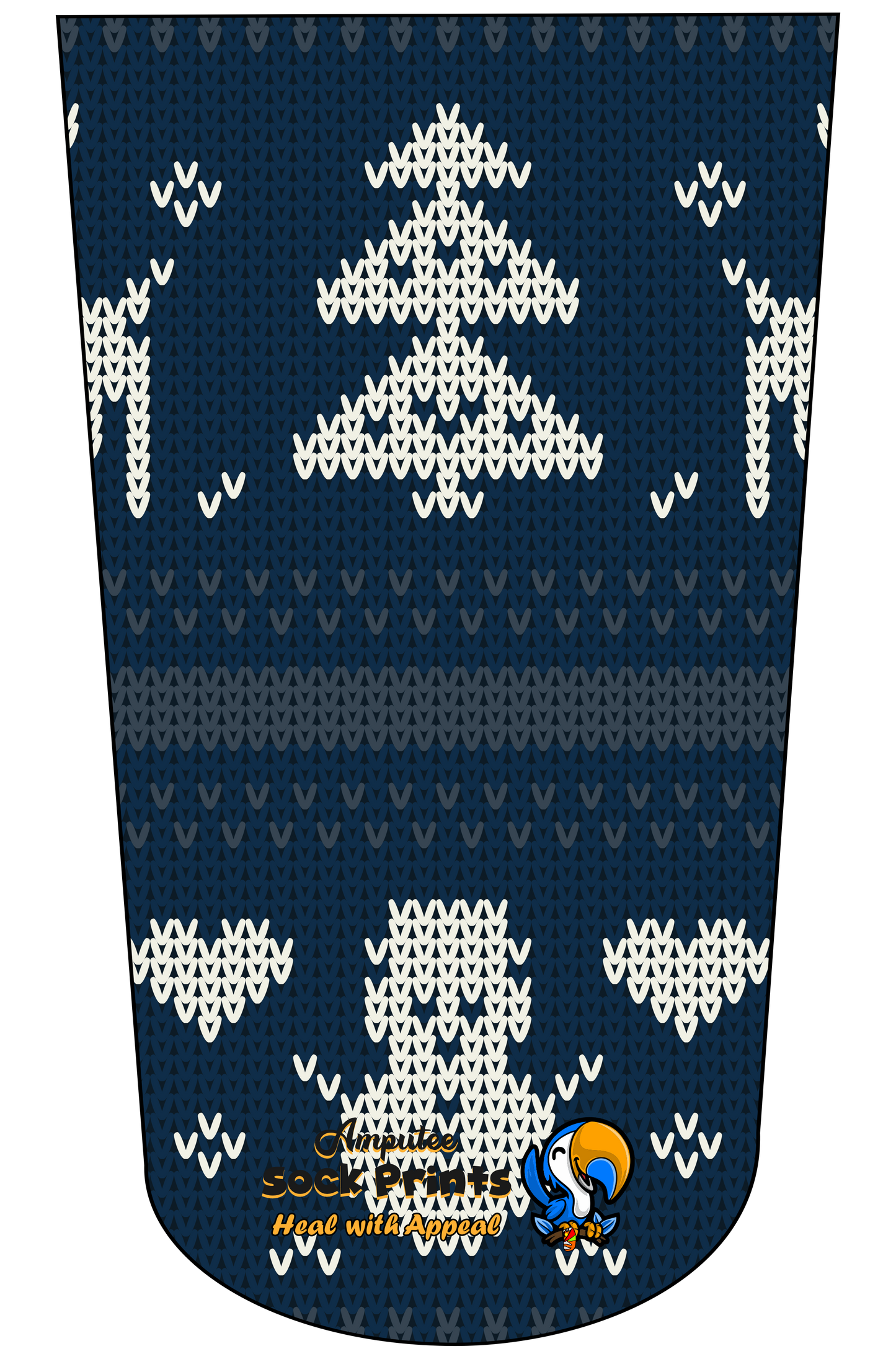 Knitted Blue Sock Tree V1
