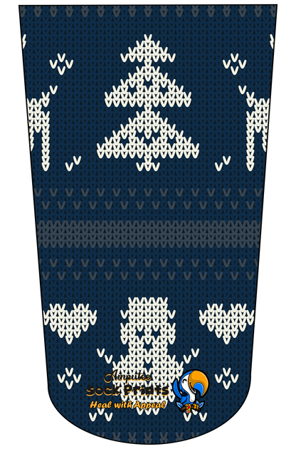 Knitted Blue Sock Tree V1