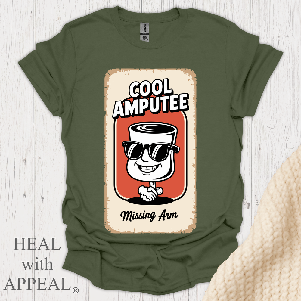 Arm Amputee Missing Left Arm V1 - Military Green
