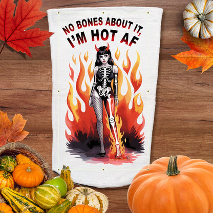 Halloween Amputee Socks – No Bones Im Hot V1B | 3ply Stump Sock