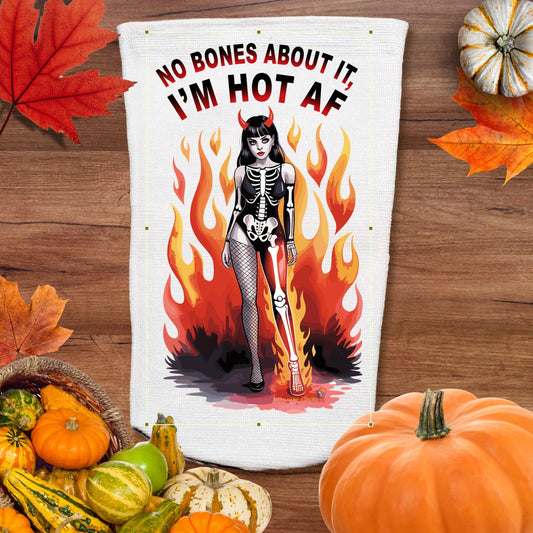 Halloween Amputee Socks – No Bones Im Hot V1B | 3ply Stump Sock