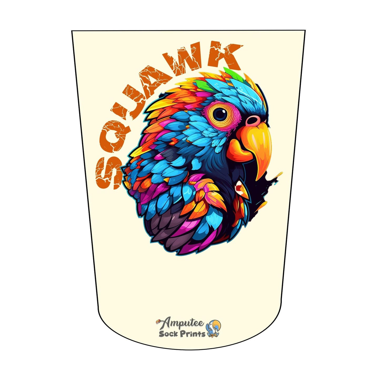 Amputee Socks Popart Kool Parrot V1 ATKA Stump Socks