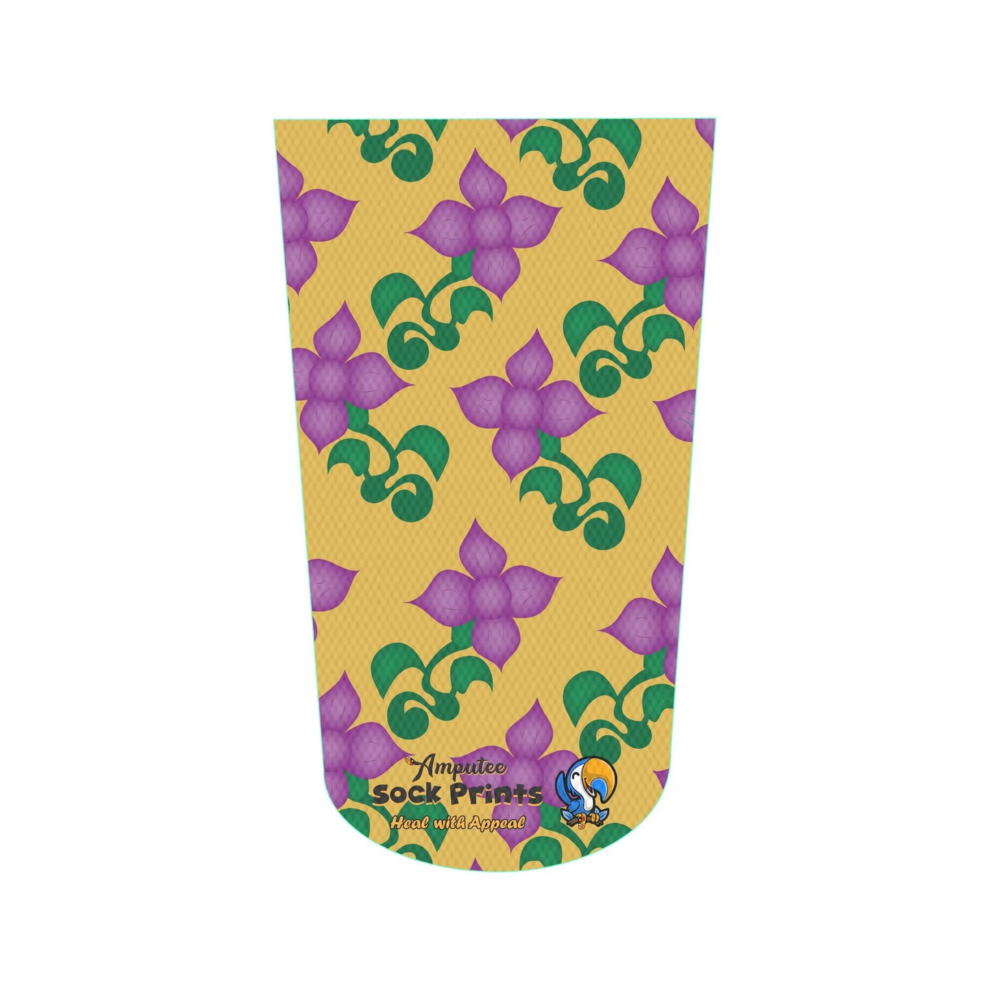 Purple Geo Flowers goldbgnd V1