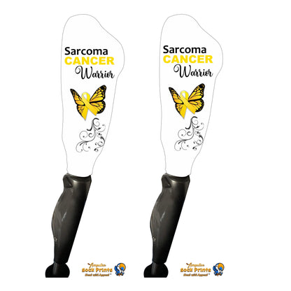 Sarcoma awareness butterfly V1 BOOT PAIR
