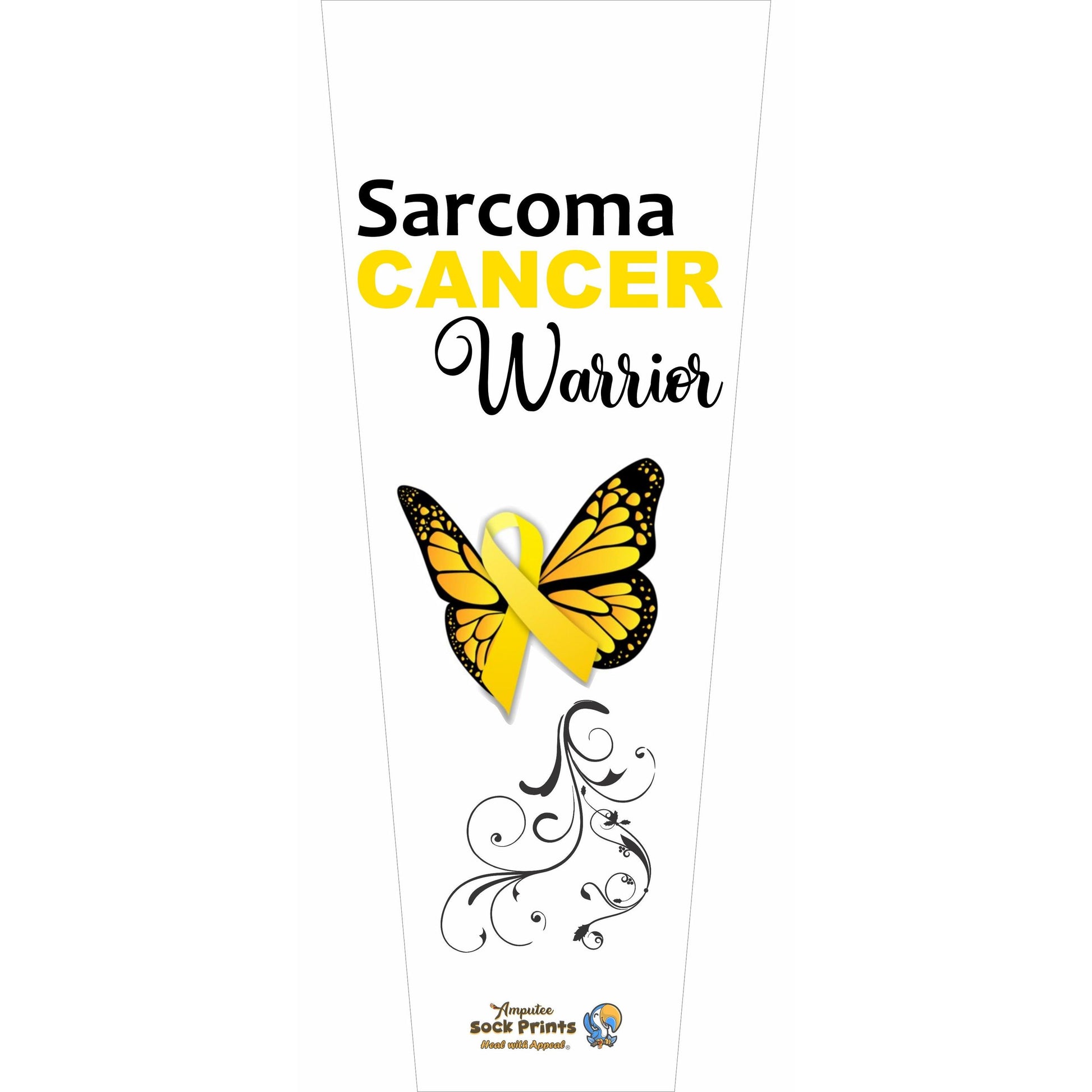 Sarcoma awareness butterfly V1 SLEEVE xxl