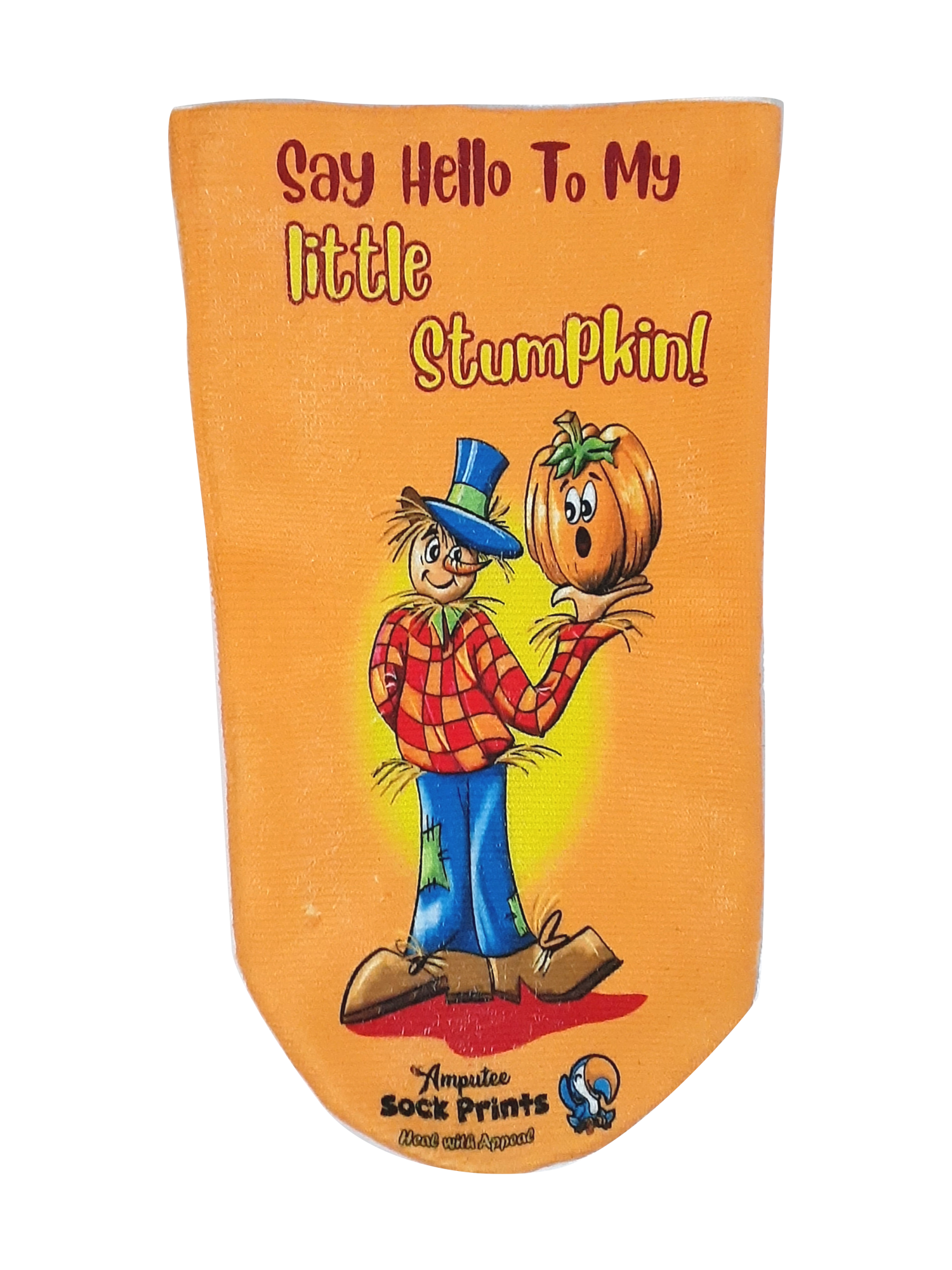 Scarecrow say hello to stumpkin sock