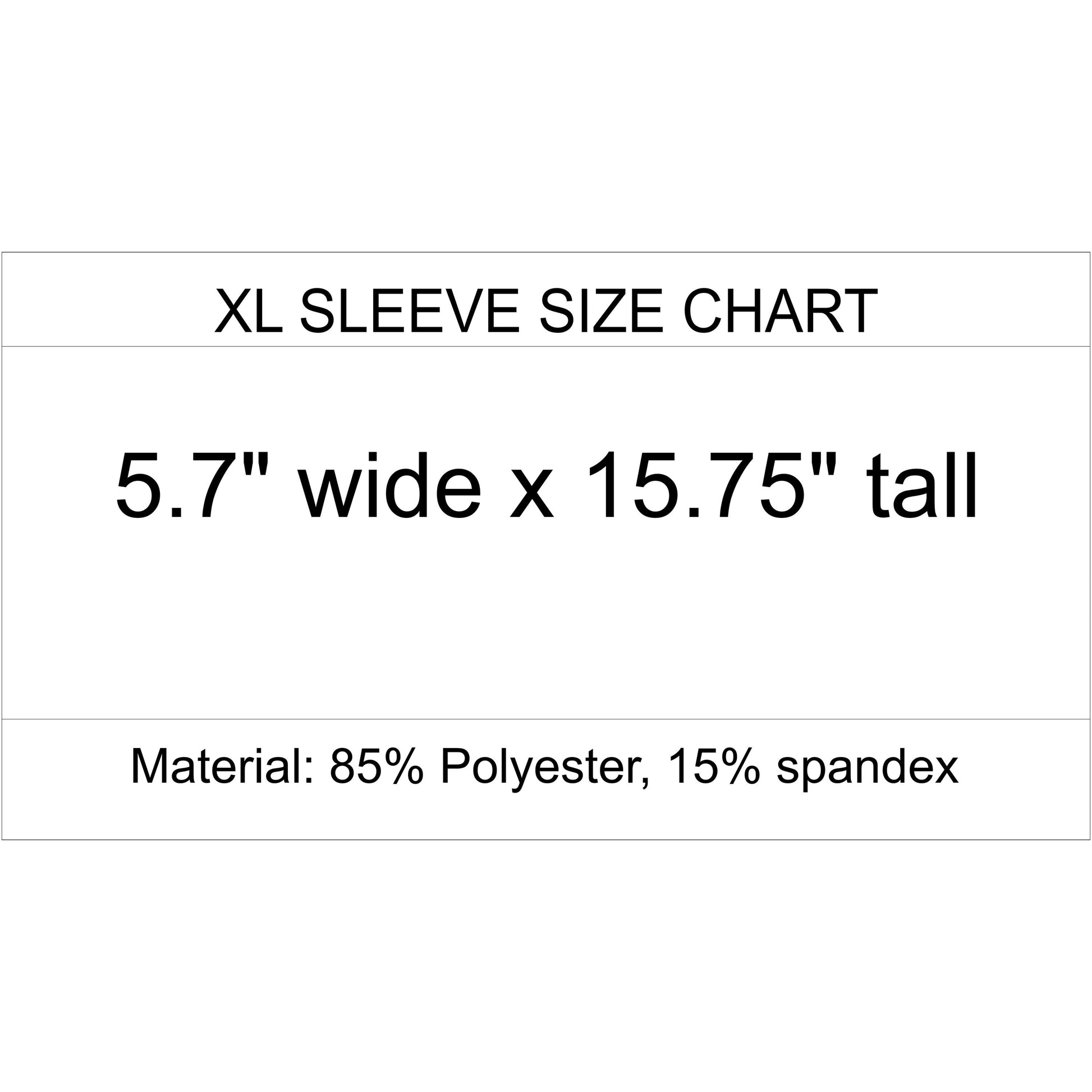 Sleeve Size Chart XL