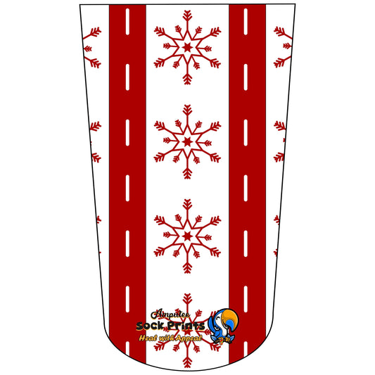 Snowflakes Red White Wallpaper V1