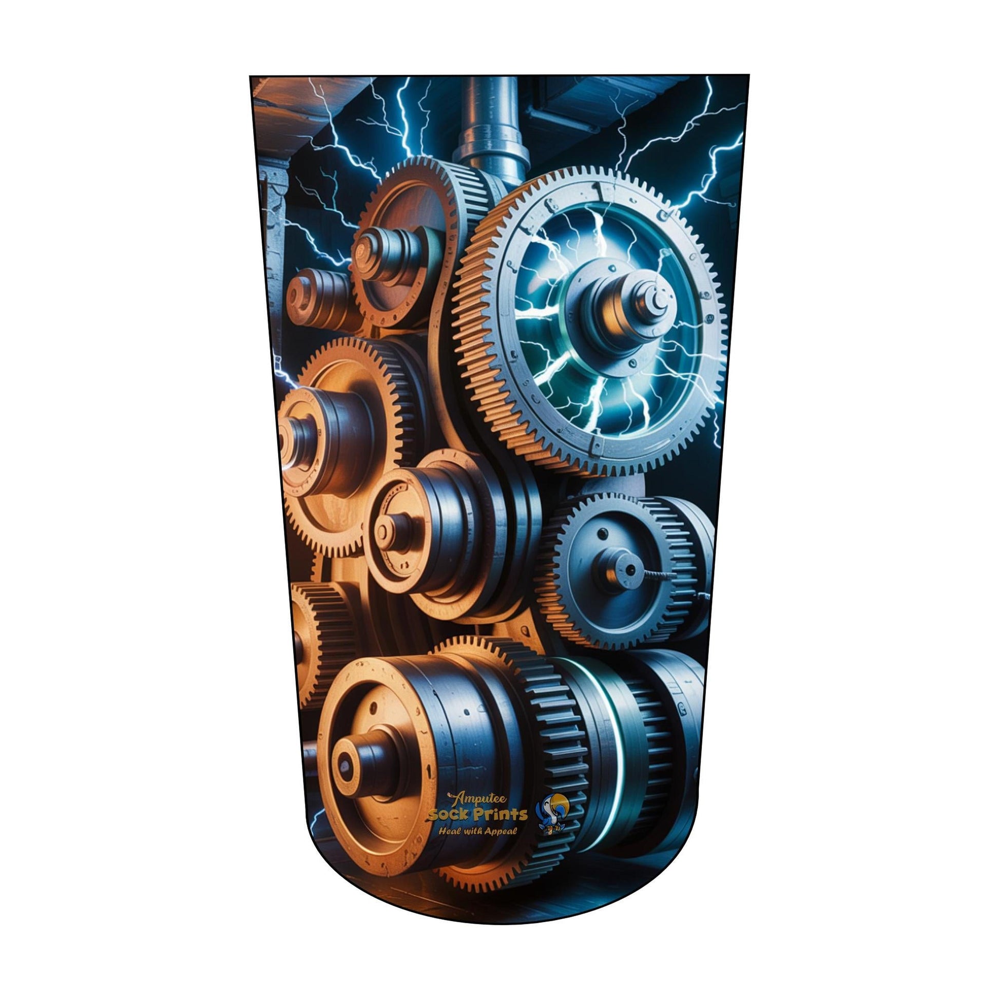 Amputee Sock, Steampunk gears V2 BTKA REG