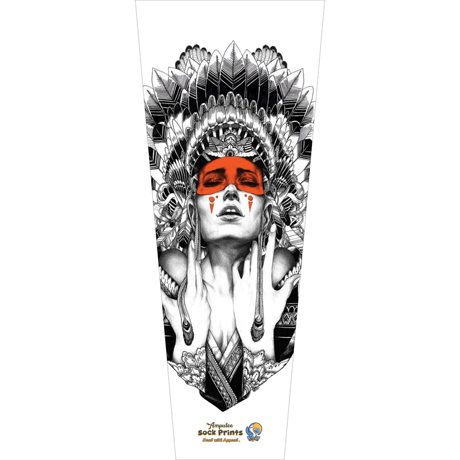 Tattoo sleeve art V4 prosthetic cover for a prosthetic leg