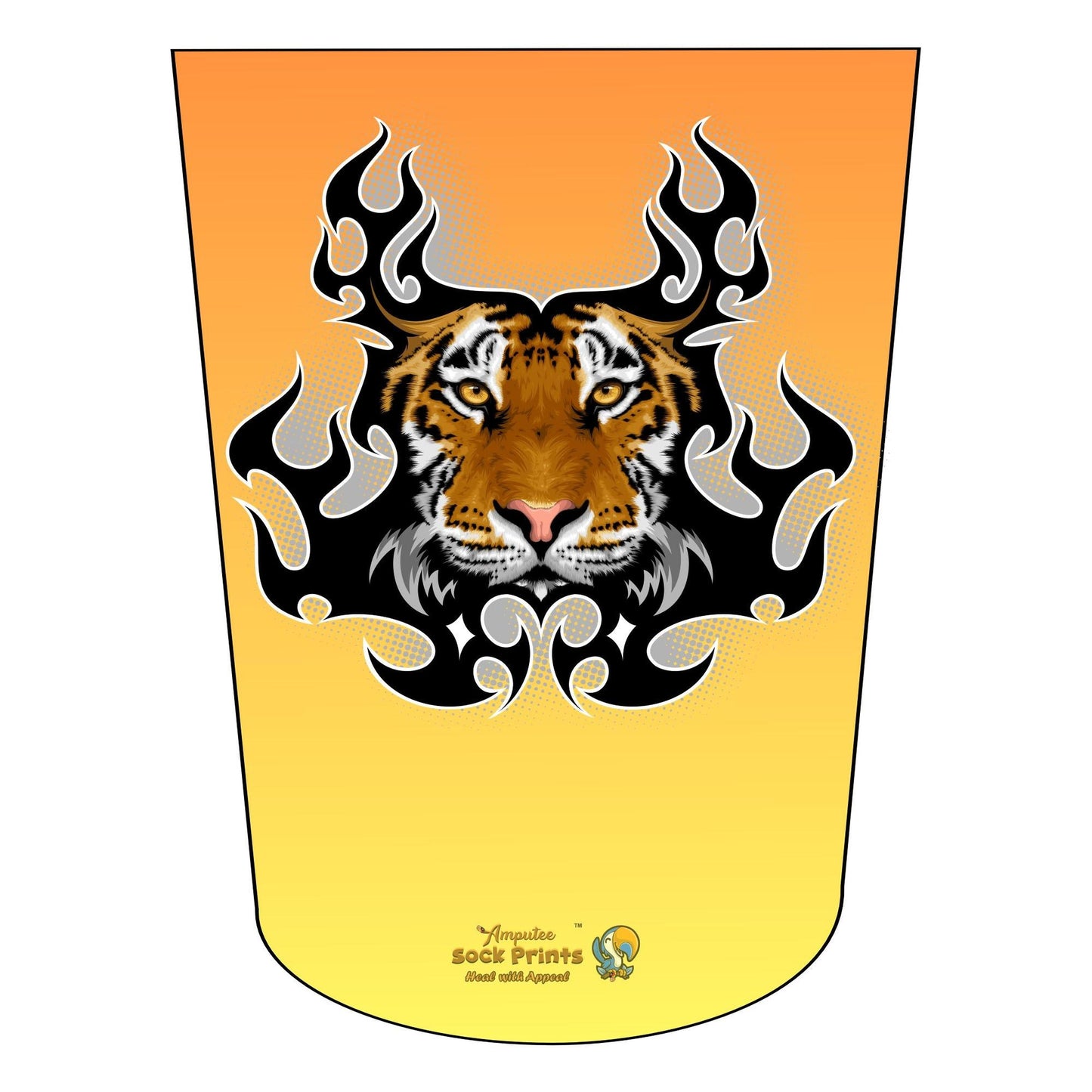 amputee sock Tiger Flame V1 ATKA