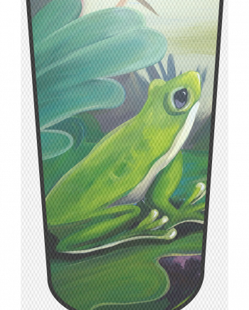 Green Frog on lily pad tropical scene adlt mockup