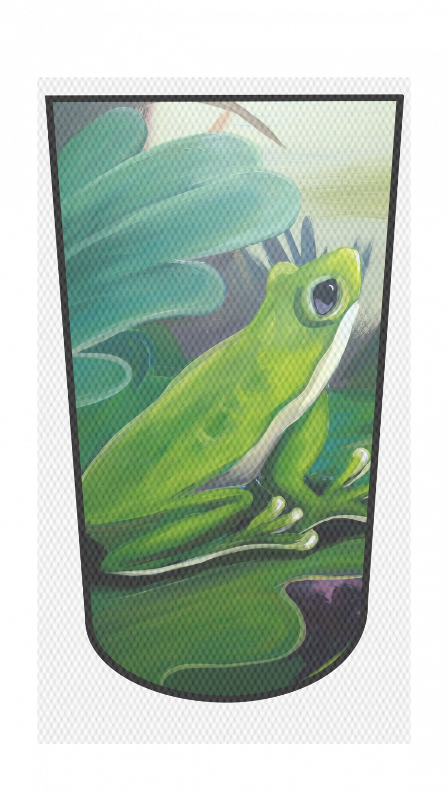 Green Frog on lily pad tropical scene adlt mockup
