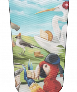 Tropical Birds Scarlet Macaw play cards 001 rview adlt mockup