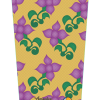 Purple Geo Flowers goldbgnd V1