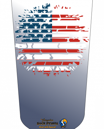 American Flag Circlular Broken Wall V1