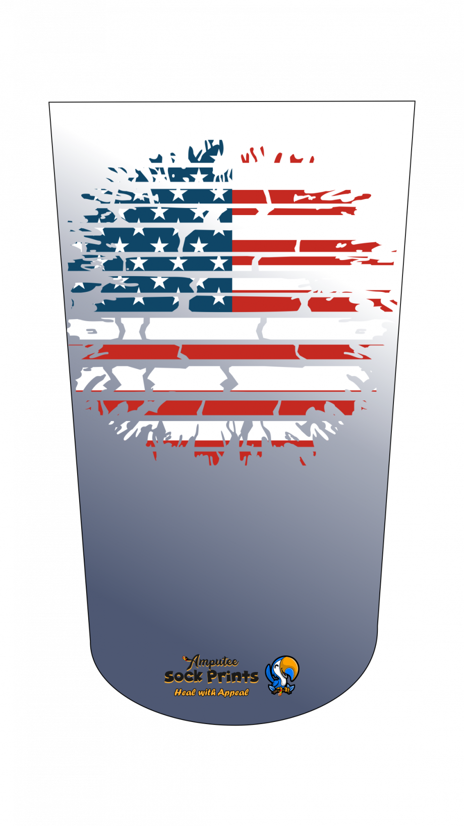 American Flag Circlular Broken Wall V1