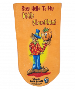 Scarecrow say hello to stumpkin sock