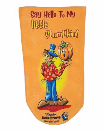 Scarecrow say hello to stumpkin sock