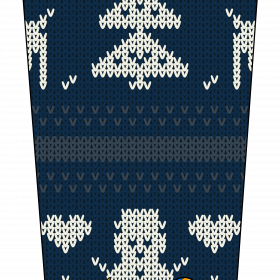 Knitted Blue Sock Tree V1