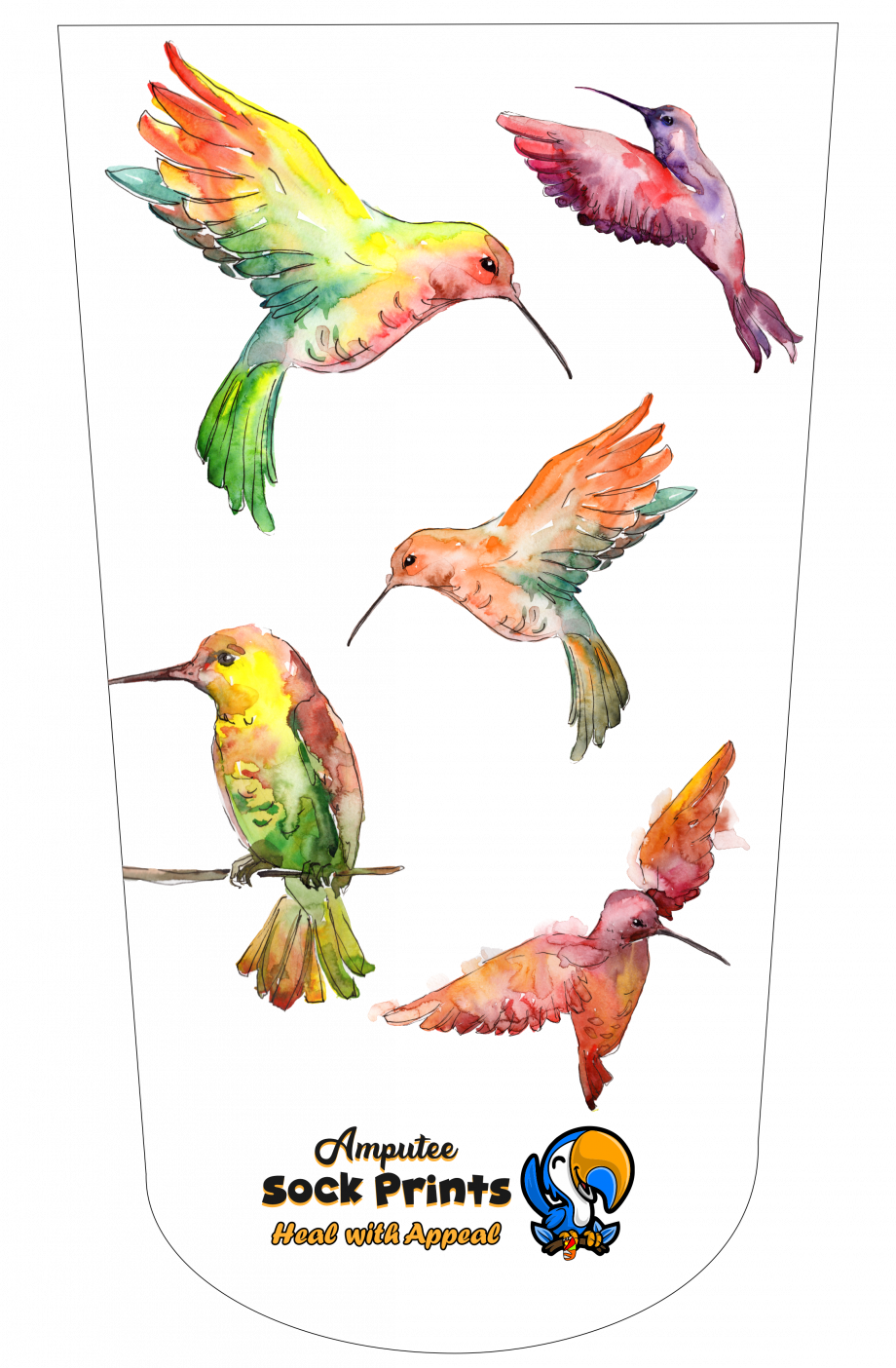 Watercolor Hummingbirds V1
