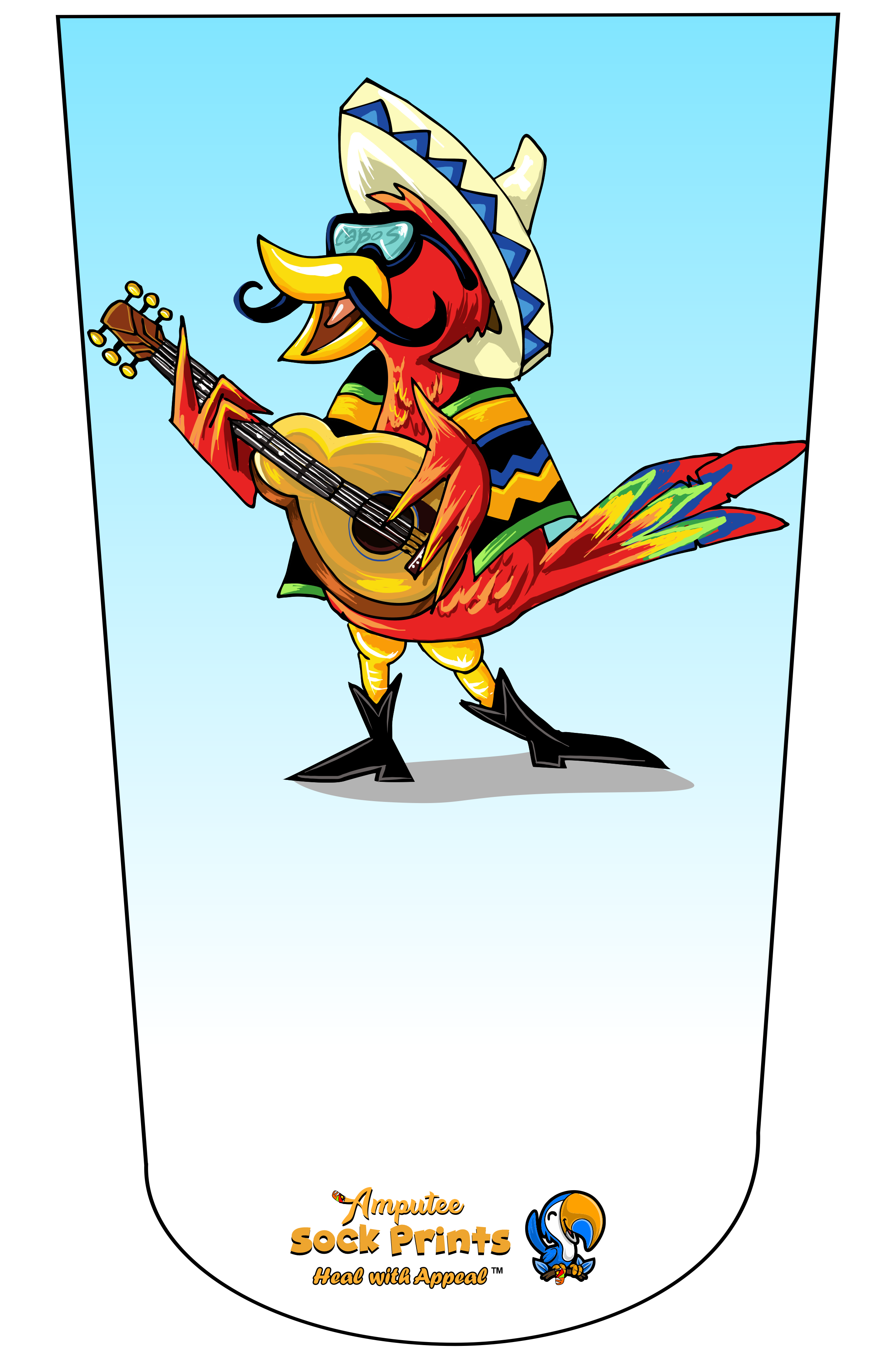 Red parrot w guitar V1
