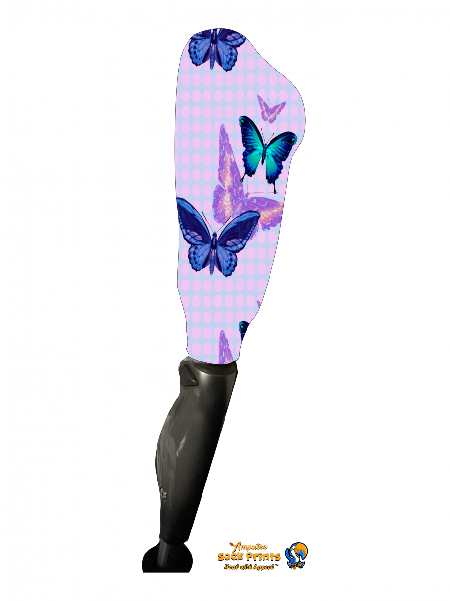 Butterflies Blue and Purple Pattern V1 BOOT