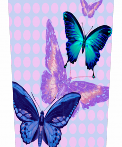 Butterflies Blue and Purple Pattern V1 SLEEVE xl