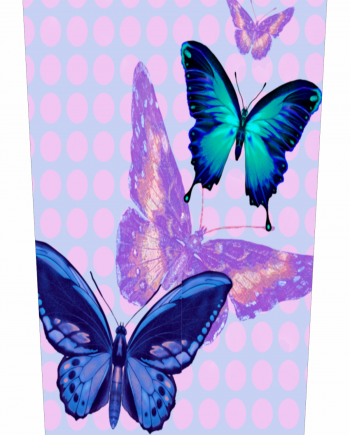Butterflies Blue and Purple Pattern V1 SLEEVE xl