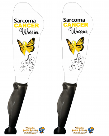 Sarcoma awareness butterfly V1 BOOT PAIR