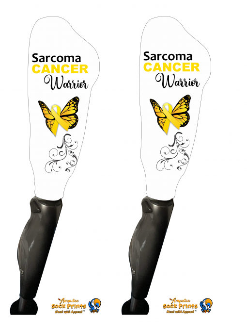 Sarcoma awareness butterfly V1 BOOT PAIR