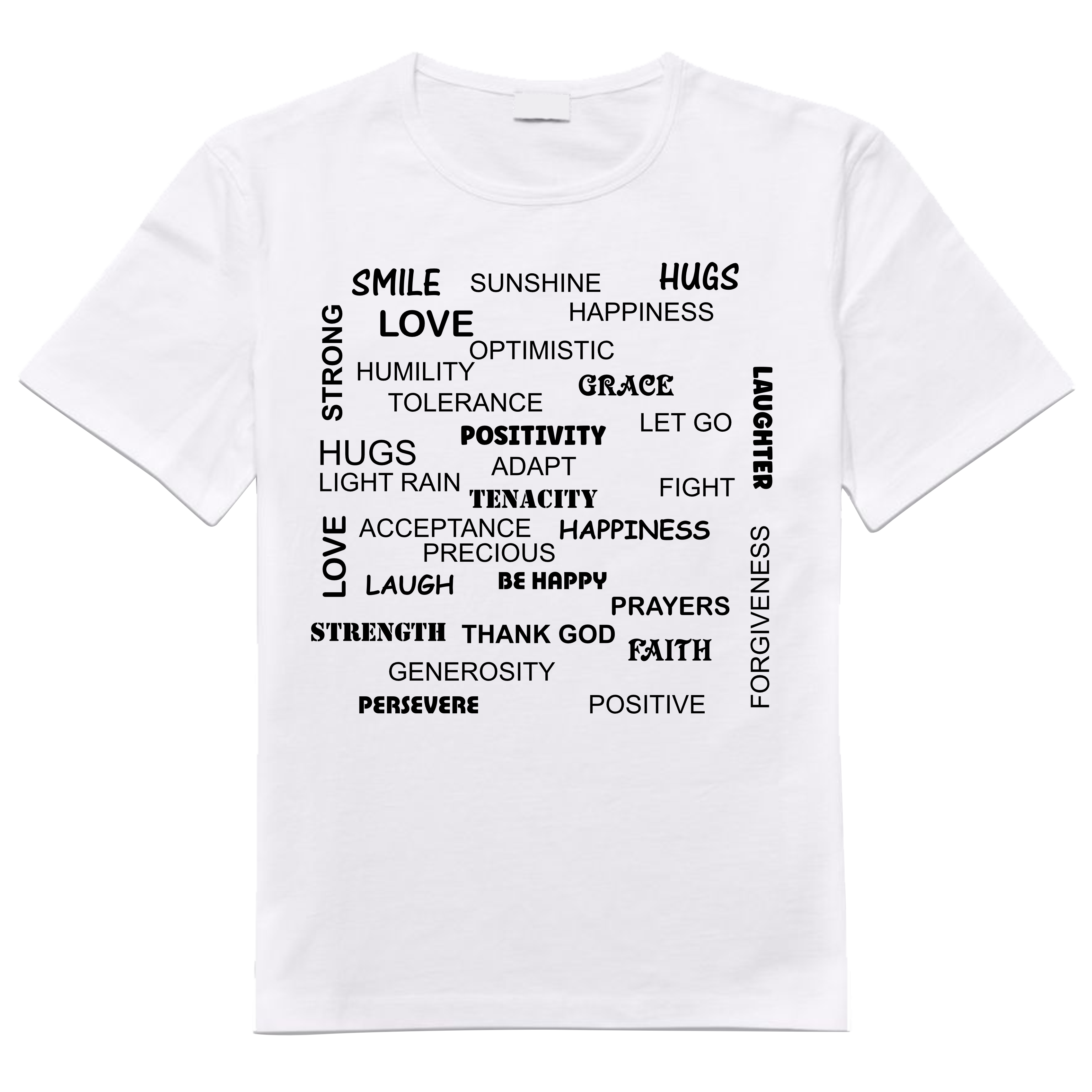 Amputee Humor “Words of Encouragement V2” Crew Neck T-Shirt ...