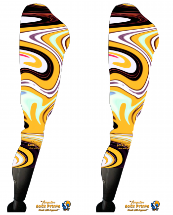 Abstract gold swirls V2 BOOT PAIR