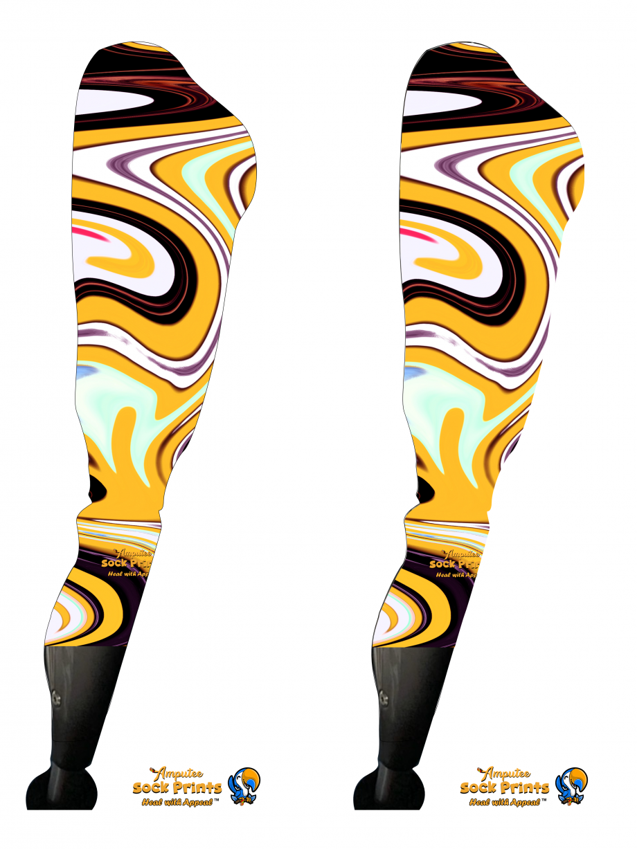Abstract gold swirls V2 BOOT PAIR