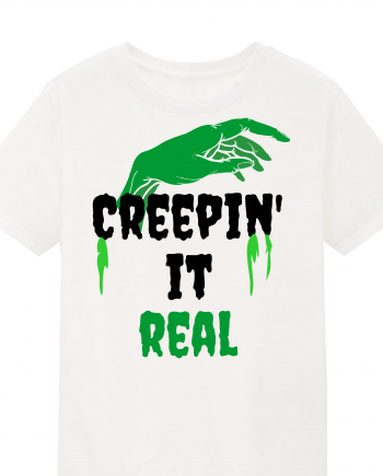 Creepin it real V1 Tshirt WHT Mockup