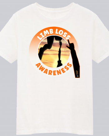 LimbLoss Awareness Month 2023 TSHIRT White Mockup