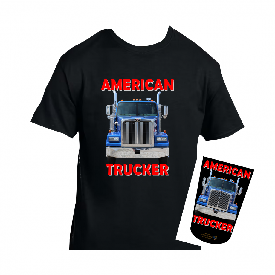 BigRig Western Star American Trucker V1 tshirt V1B SET Mockup
